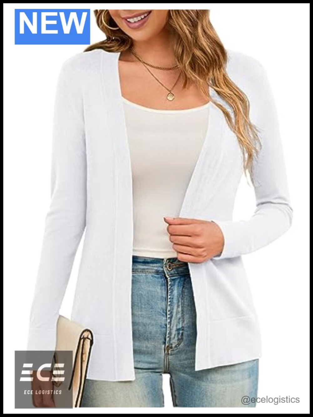 LIENRIDY Womens Lightweight Open Front Cardigan Viscose Nylon Knit Sweater